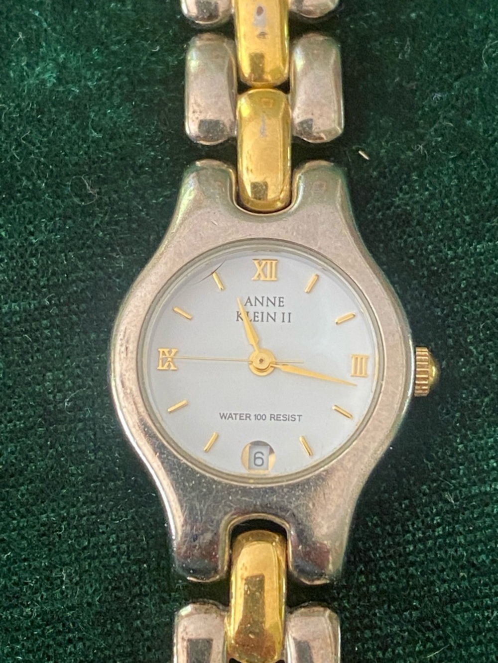 Anne Klein Two-Tone Gold and Silver Women’s Bracelet Watch
